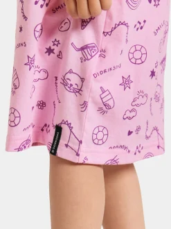 Børn Didriksons Kjoler & Tunikaer-Smultron Kjole, Doodle Orchid Pink