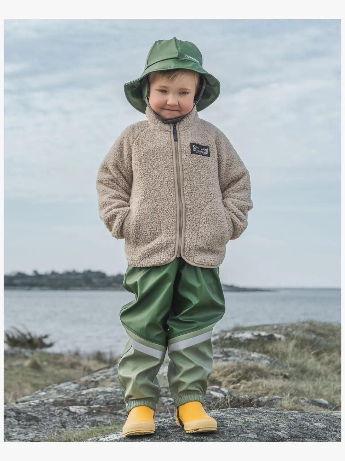 Børn Didriksons Regntøj-Waterman Regnsæt, Pine Green