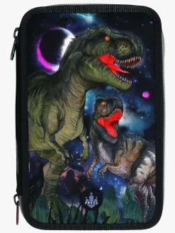 DinoWorld Dino World Penalhus med 3 Rum med LED-lys