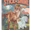 DinoWorld Kreativt Legetøj-Dino World Stick & Shine Malebog