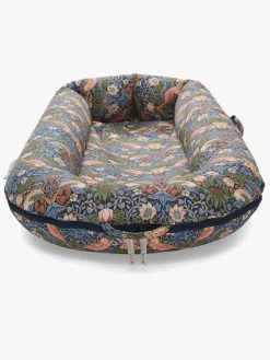Børnesenge & Tilbehør|DockATot Deluxe+ Babynest, Strawberry Thief Grøn/Lyserød