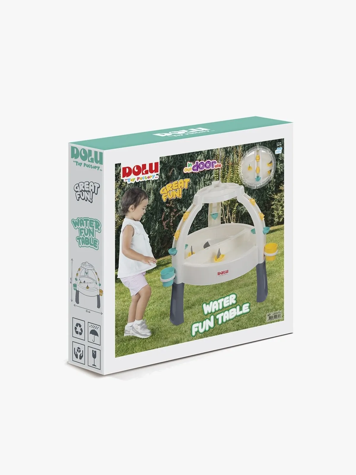 DOLU Fun Fountain Sand & Water Legebord, Hvid