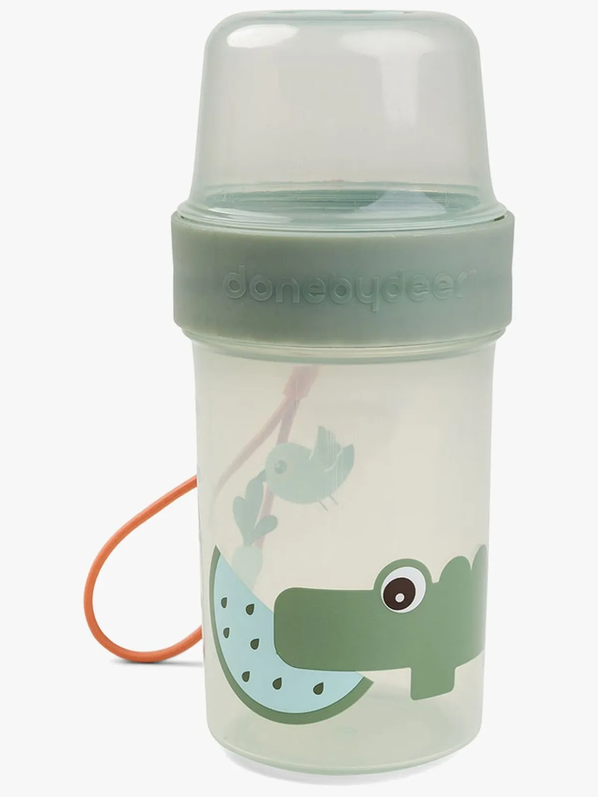 DoneByDeer Done By Deer Croco To Go Two-Way Snackbeholder, Green