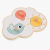 DoneByDeer Spil & Puslespil-Done By Deer First Peg Happy Clouds Puslespil, Color mix