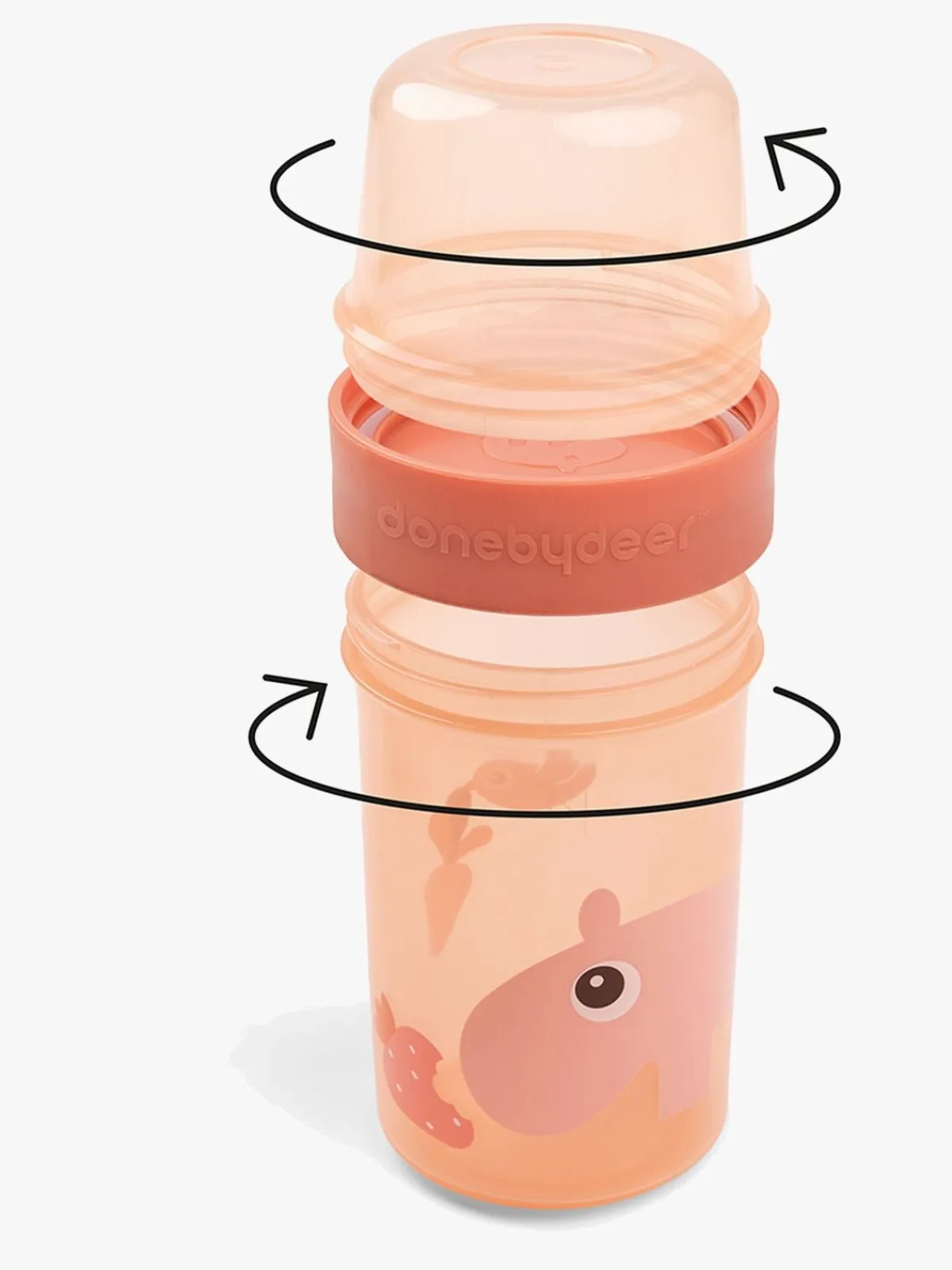 DoneByDeer Done By Deer Ozzo To Go Two-Way Snackbeholder, Papaya