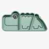 Spisetid|DoneByDeer Done By Deer Stick & Stay Tallerken Snacks Croco, Green