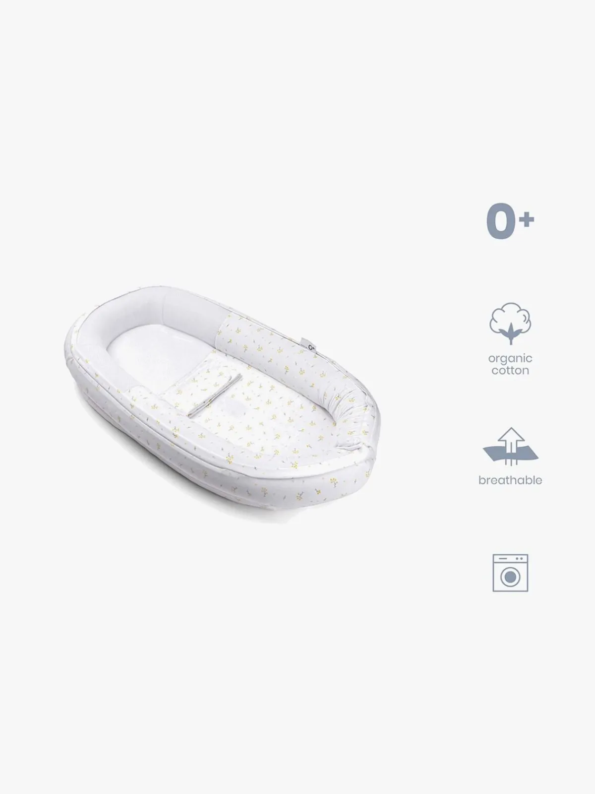 Børn Doomoo Cocoon Babynest Blomster, Gul