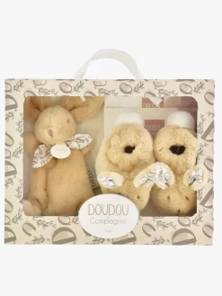 DoudouetCompagnie Stofbleer, Nusseklude & Babytæpper-DouDou Bunny Gavesæt, Beige