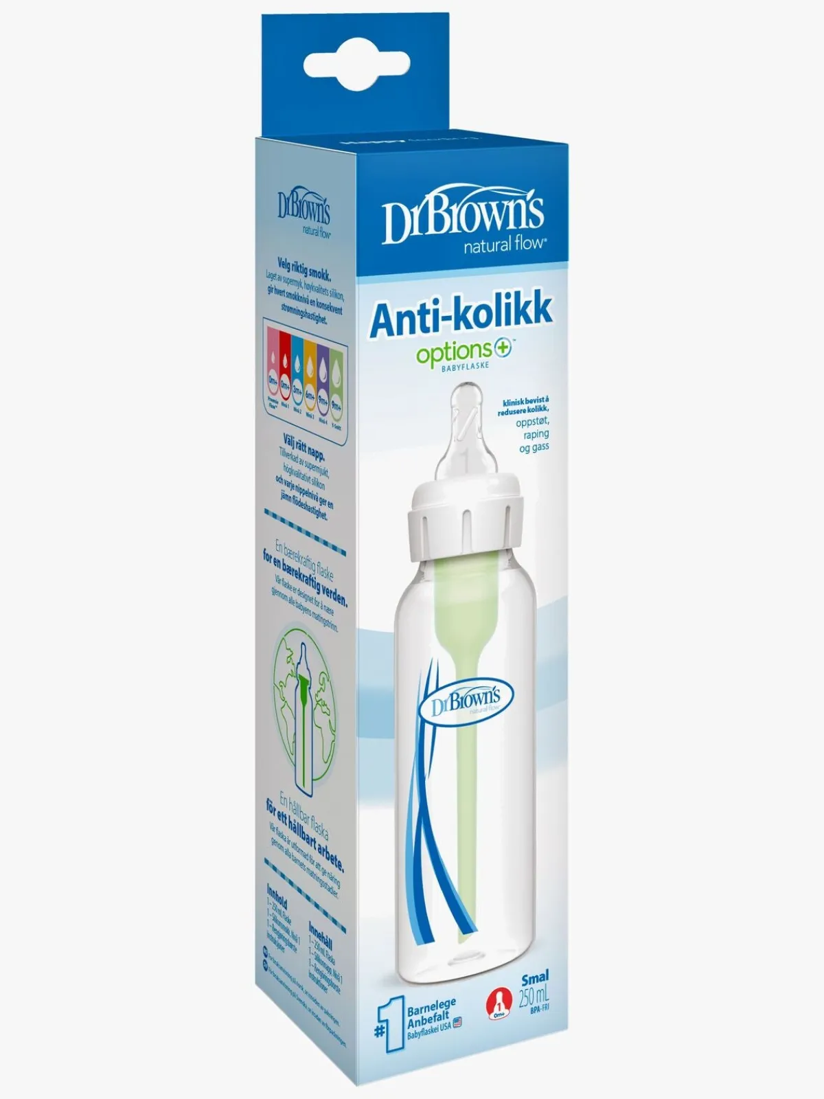 DrBrown Dr Brown's Option+ Smal Hals Sutteflaske 250 ml