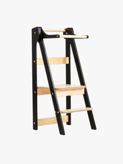Børn DuckWoodworks Duck Woodworks Sammenklappeligt Læringstårn, Sort
