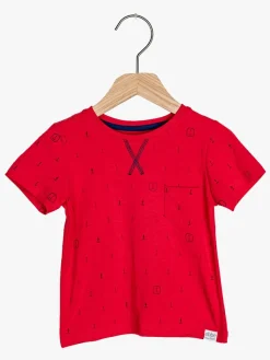 Børn Ebbe Boston T-Shirt, Blue Anchors