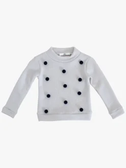 Børn Ebbe Valerie Dot Trøje, White-Navy Dot