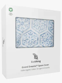 Børn EcoViking Organic Babynest Cover Mediterranean Blue