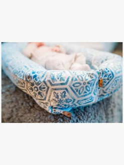 Børn EcoViking Organic Babynest Cover Mediterranean Blue