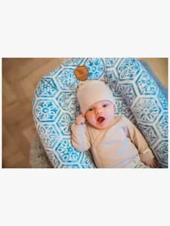 Børn EcoViking Organic Babynest Cover Mediterranean Blue