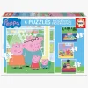 Spil & Puslespil|Educa Gurli Gris Puslespil 4-i-1