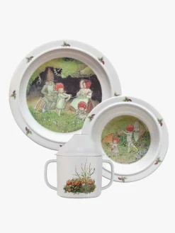 ElsaBeskow Spisetid-Elsa Beskow Tomtebobarnen Børneservice 3 Dele