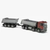 Emek Legetøjsbiler & -Fartøjer-Lastbil m. Tippelad & Anhænger Scania, Rød