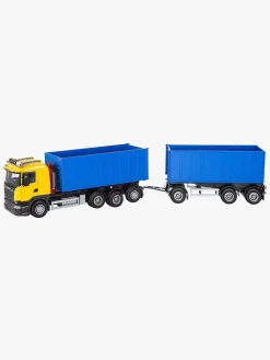 Emek Legetøjsbiler & -Fartøjer-Scania Kroghejsbil med Anhænger, Gul