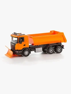 Legetøjsbiler & -Fartøjer|Emek Volvo Tipbil med Plov, Orange