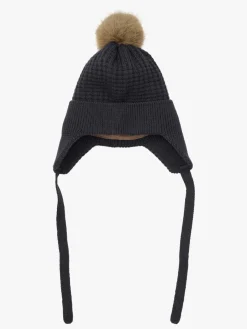 Børn Enfant EN FANT Hue Uldblanding Baby med Kunstpels, Ebony