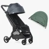 Rejseklapvogne|Ergobaby Metro+ Klapvogn inkl. Ekstra Kaleche, Slate Grey/Sea Grass