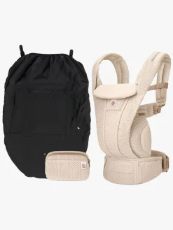 Ergobaby Bæreseler, Strækvikler & Bærestole-Omni Deluxe Bæresele Mesh inkl. Regnslag, Natural Beige