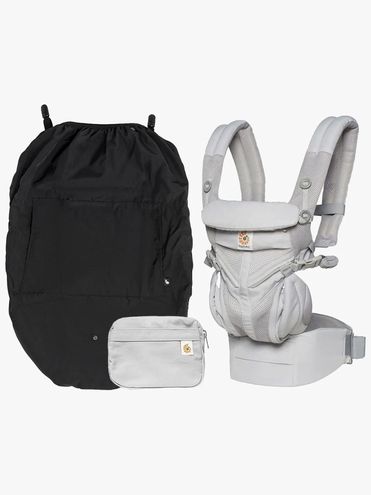 Ergobaby Omni 360 Cool Air Bæresele inkl. Regnslag, Grå