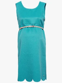 ESPRIT Tøj Til Mor-Jacquard Kjole, Evergreen