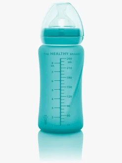 EverydayBaby Everyday Baby Varmeindikator Sutteflaske Glas 240 ml, Turkis