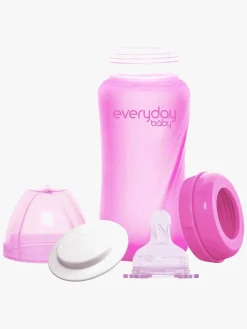 EverydayBaby Everyday Baby Varmeindikator Sutteflaske Glas 240 ml, Cerise
