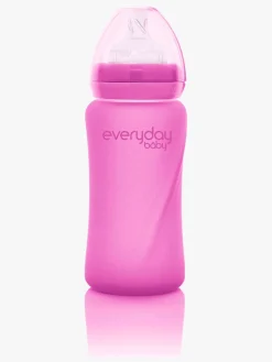 EverydayBaby Everyday Baby Varmeindikator Sutteflaske Glas 240 ml, Cerise