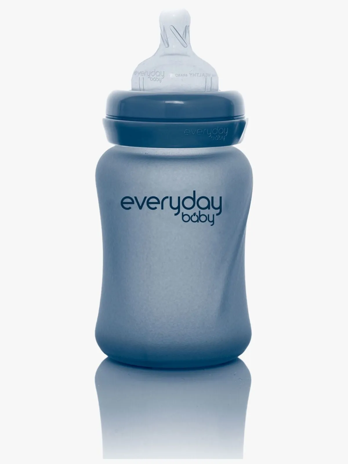 Spisetid|EverydayBaby Everyday Baby Varmeindikator Sutteflaske Glas 150 ml Blåbær Blå