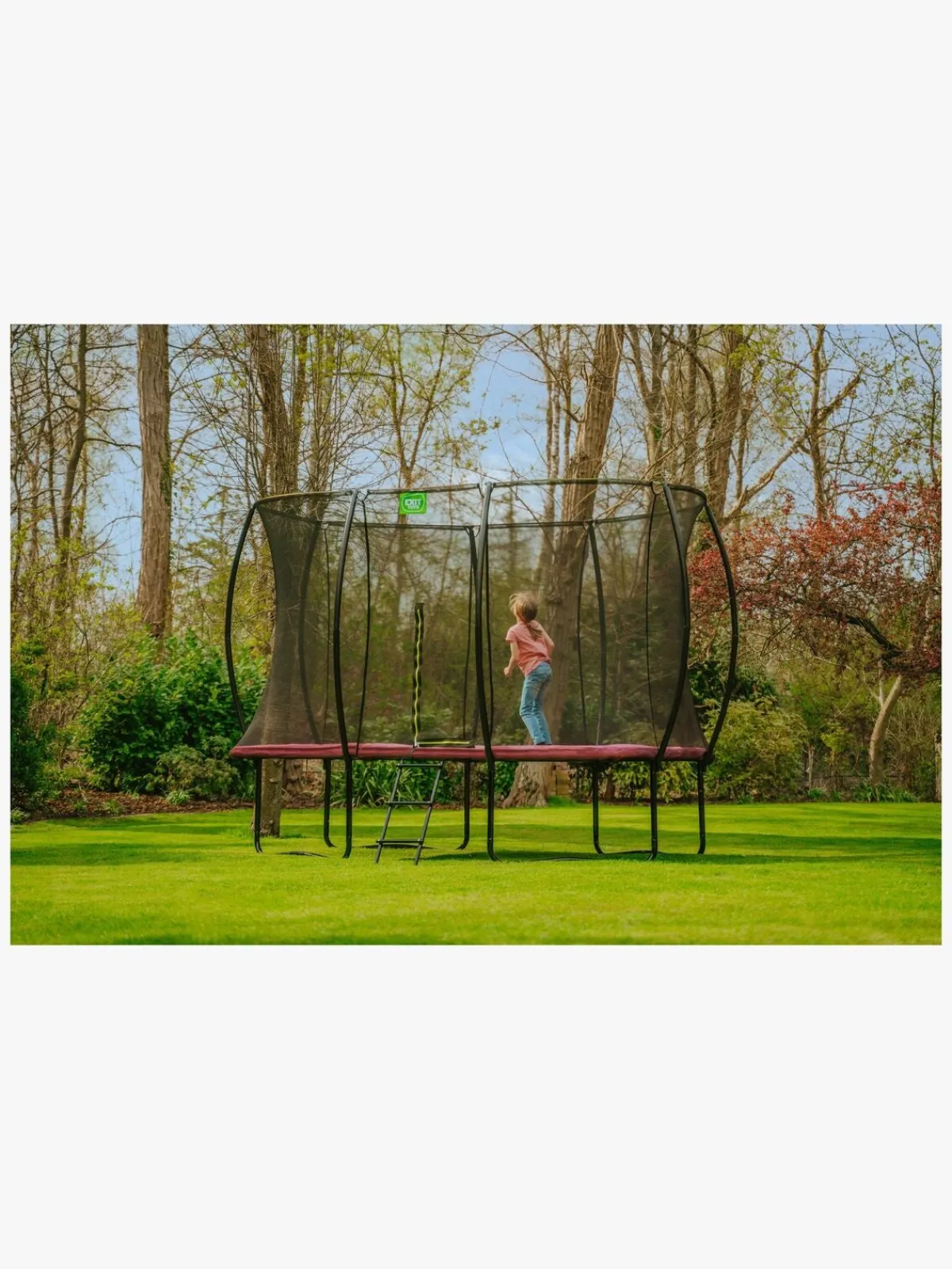 EXIT Silhouette Trampolin inkl. Sikkerhedsnet 244x366 cm, Pink