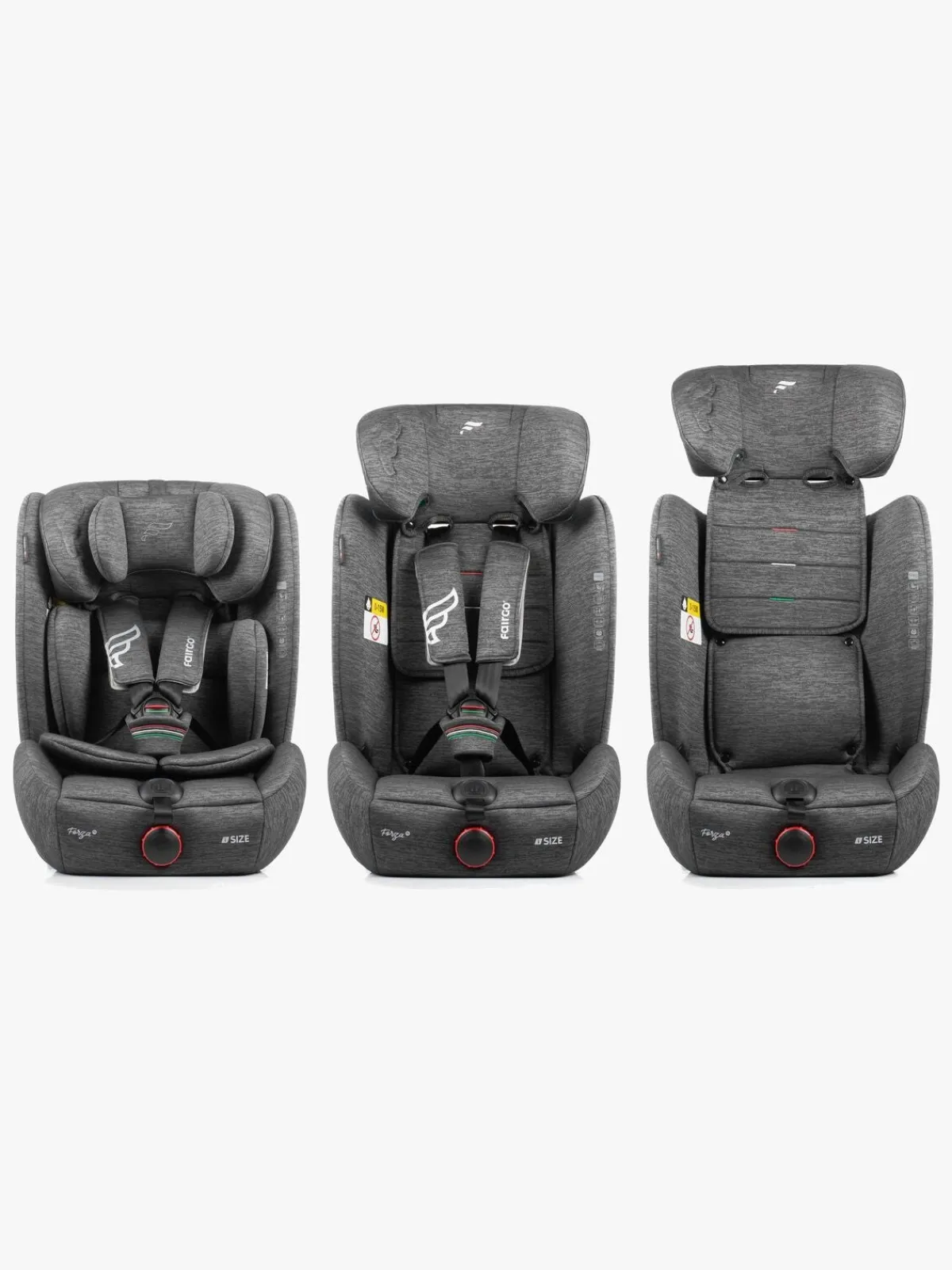 Fairgo Forza i-Size Autostol, Stone Grey