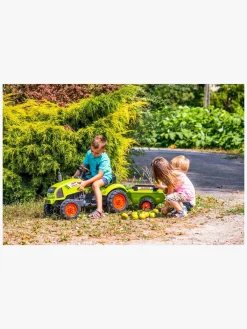Falk Pedal- & Gåbiler-Pedaltraktor med Trailer, Grøn