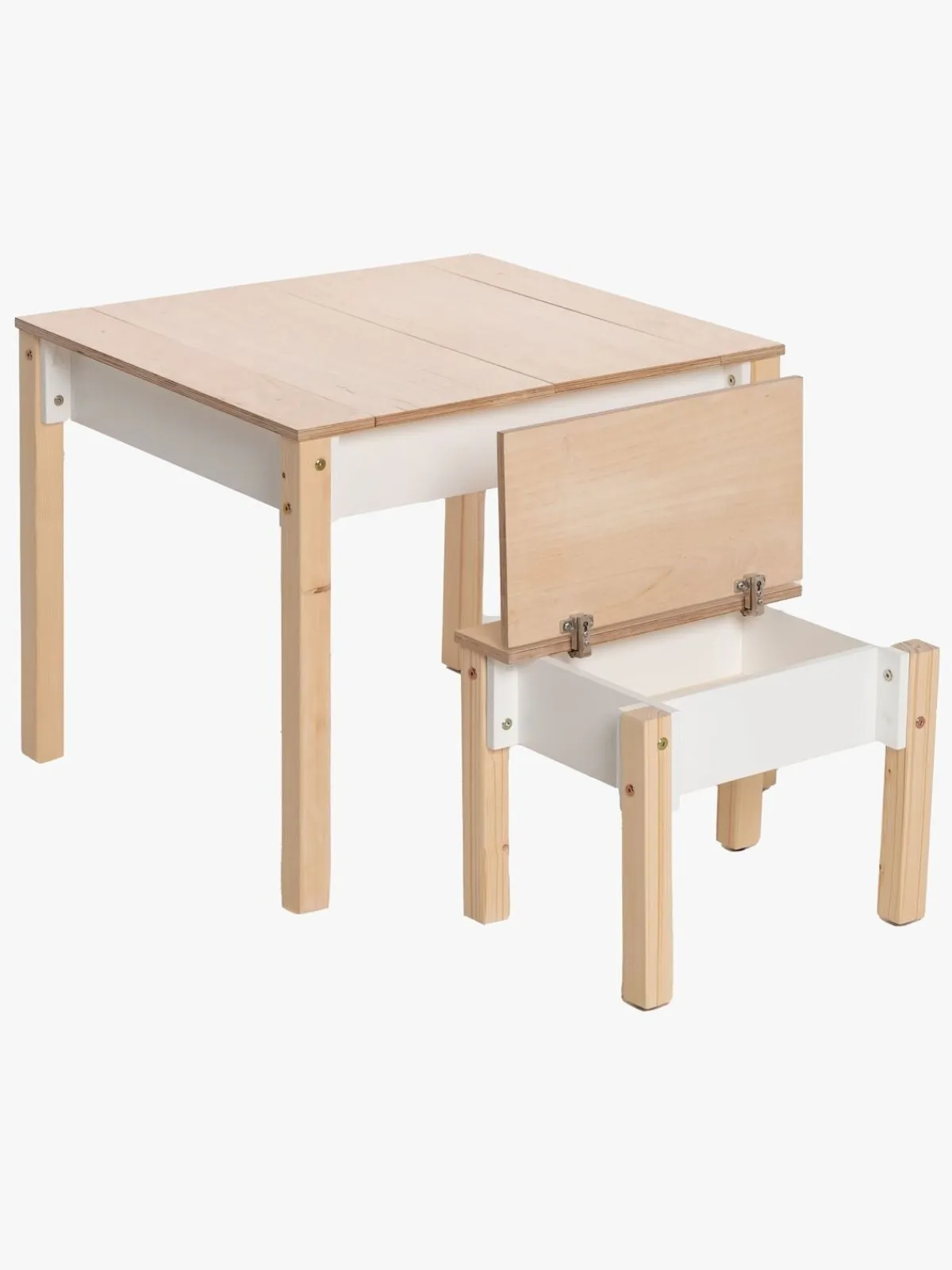 Børn FamilySCL Family-scl Smart Opbevaring Bord med Stol, Hvid