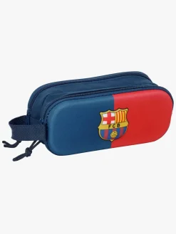 FCBarcelona Kreativt Legetøj-FC Barcelona 3D Dobbelt Penalhus, Blå/Rød