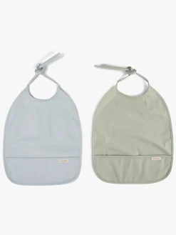 FILIBABBA Spisetid-Hagesmæk 2-pak, Pearl Blue/Desert Sage