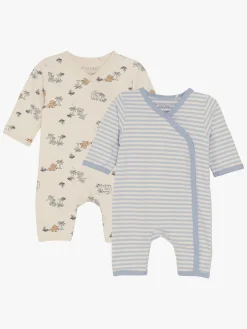 Børn Fixoni Præmatur Pyjamasser 2-pak Str. 32, Blå