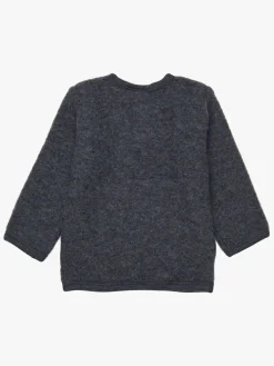 Børn Fixoni Trøje, Dark Grey Melange