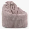 Børnemøbler|Furini Yoko Sækkestol Velour, Dusty Pink