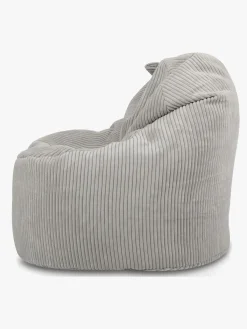 Børn Furini Yoko Sækkestol Velour, Lysegrå
