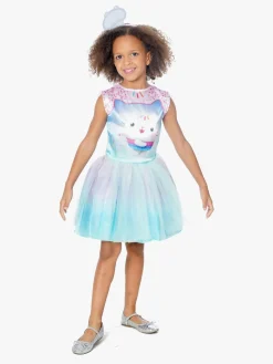 Kostumer & Udklædning|GabbysDollhouse Gabby's Dollhouse Deluxe Cakey Cat Kostume med Hårbånd