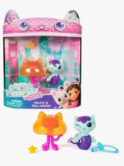 GabbysDollhouse Legetøjsfigurer-Gabby's Dollhouse Figur 2-pak Mercat & Cat Jelly Fish