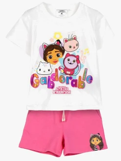 Børn GabbysDollhouse Gabby's Dollhouse Pyjamas, Hvid/Lyserød