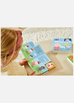 PeppaPig Bøger-Gurli Gris Bog med Træfigurer - På Cykeltur