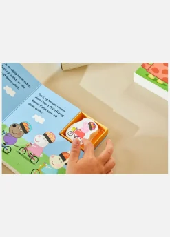 PeppaPig Bøger-Gurli Gris Bog med Træfigurer - På Cykeltur