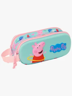 PeppaPig Gurli Gris 3D Dobbelt Penalhus, Lyserød/Grøn