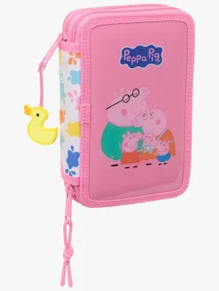 PeppaPig Kreativt Legetøj-Gurli Gris Fyldt Dobbelt Penalhus 29 Dele, Baby Pig